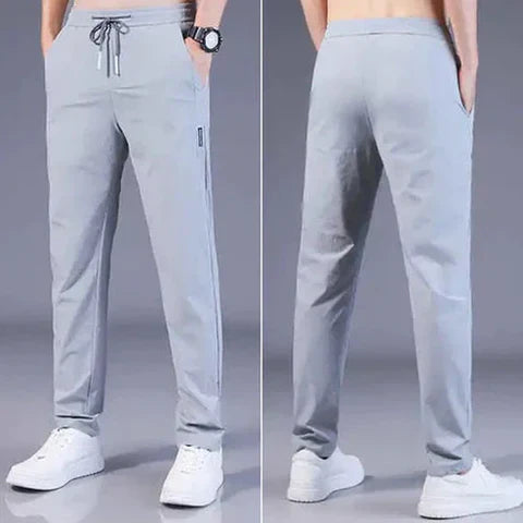 Pack of 3 Offer 😍 Men’s Premium-Quality Stretch Lycra Pants | Black, Blue & Grey