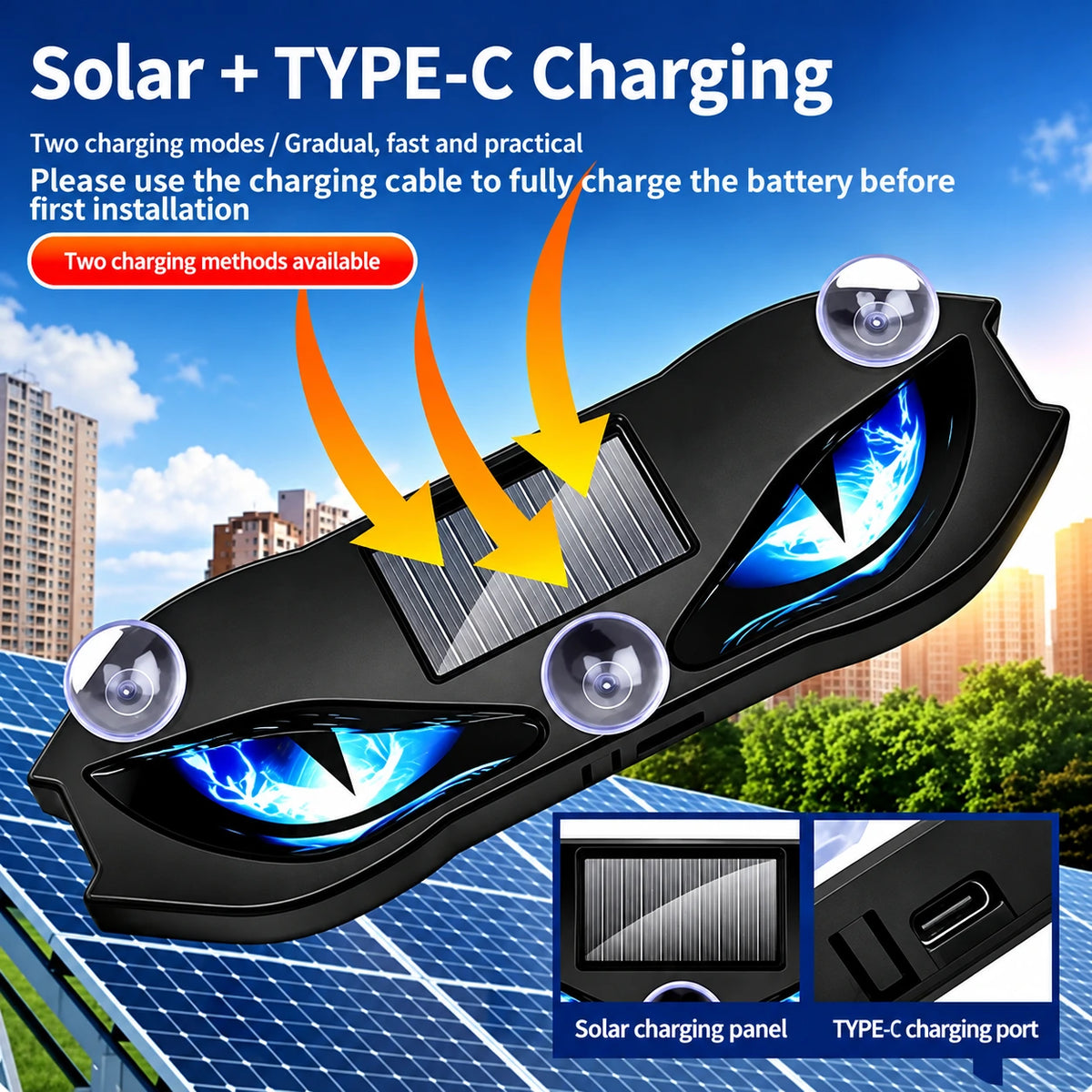 🚗🔆 Solar-Powered LED Car Warning Light